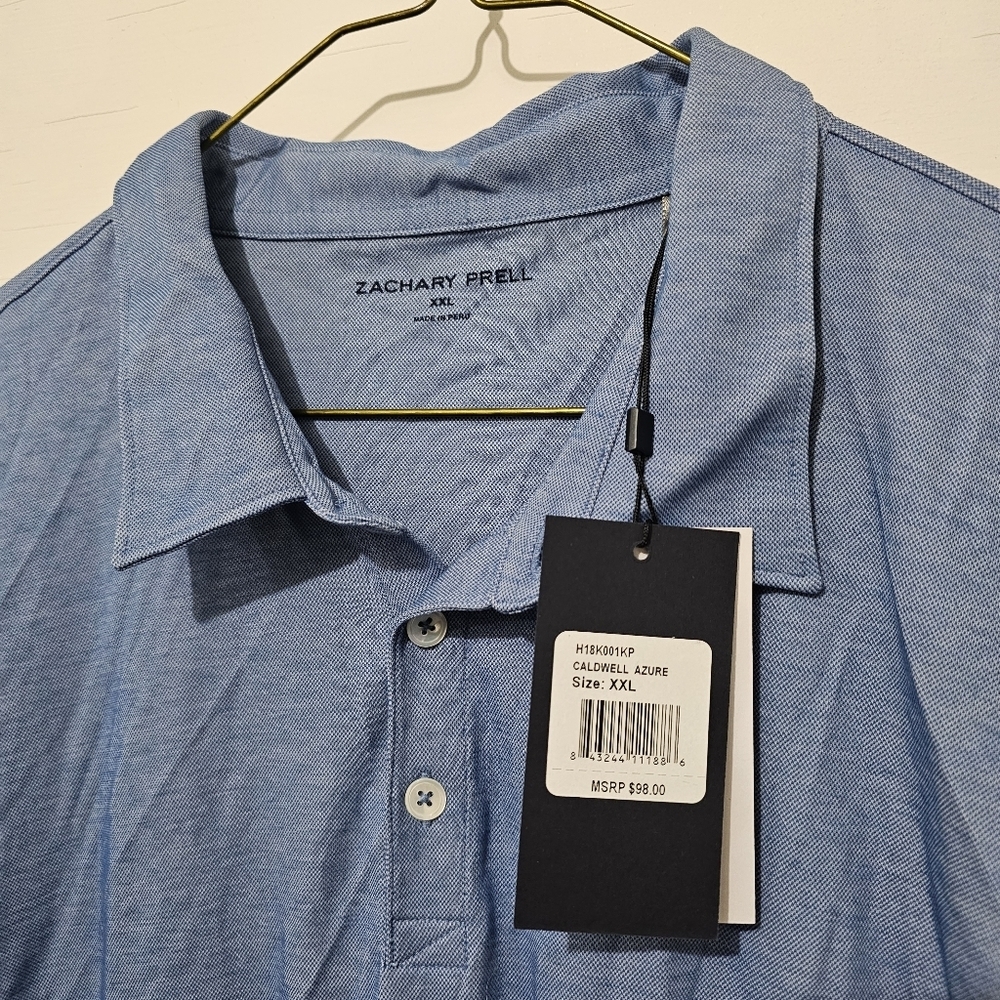 Zachary Prell Blue Polo Shirt